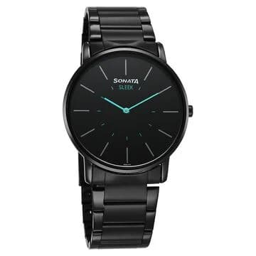 Sonata Sleek Slim Case Stainless Steel Watch