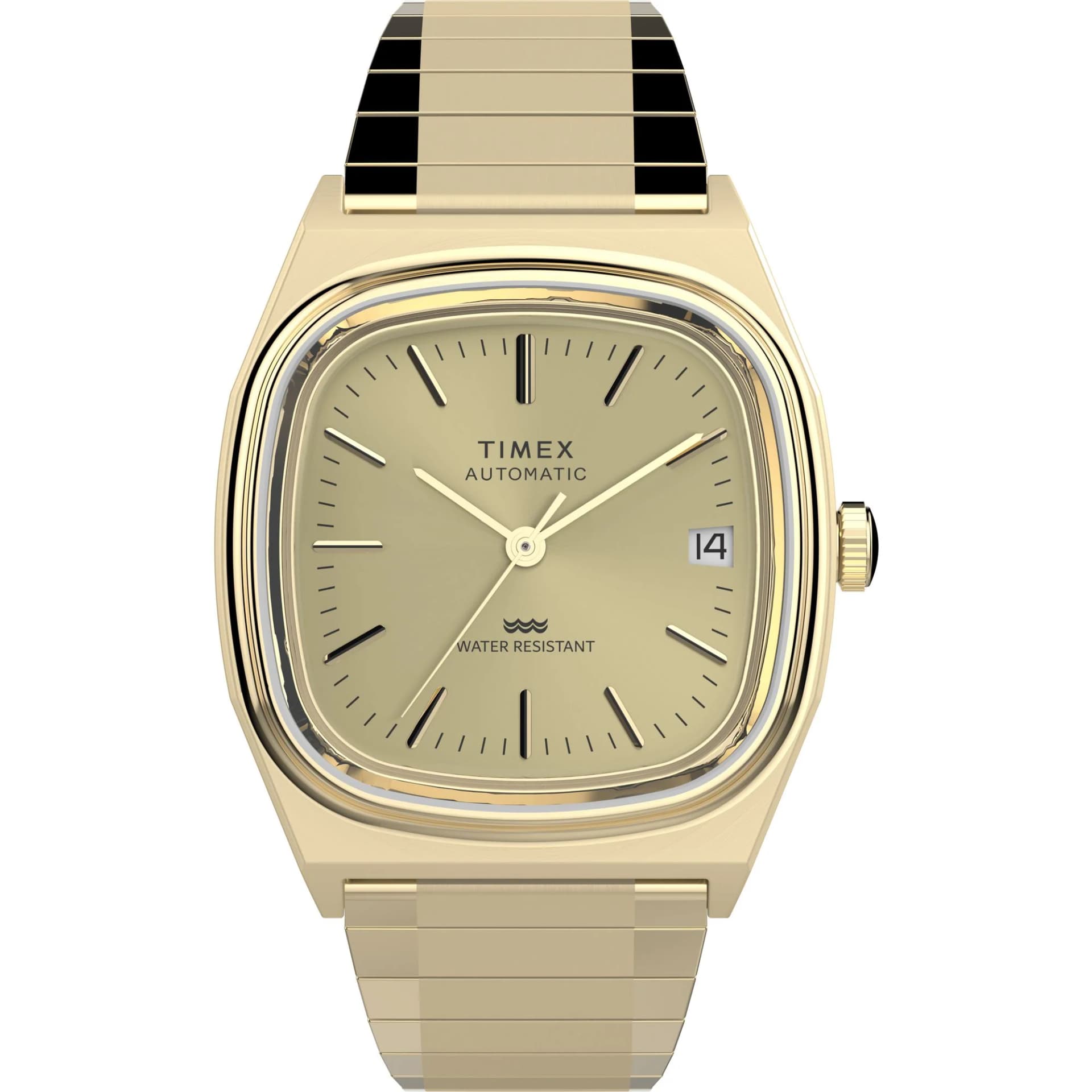 Q Timex Men Champagne Dial Heritage Watch
